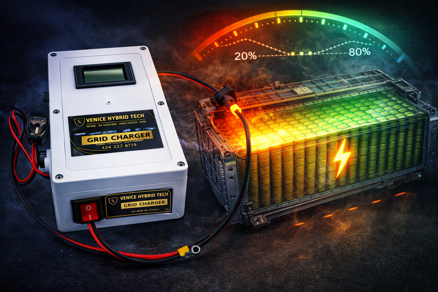 Grid Charger - Professional hybrid battery charging device